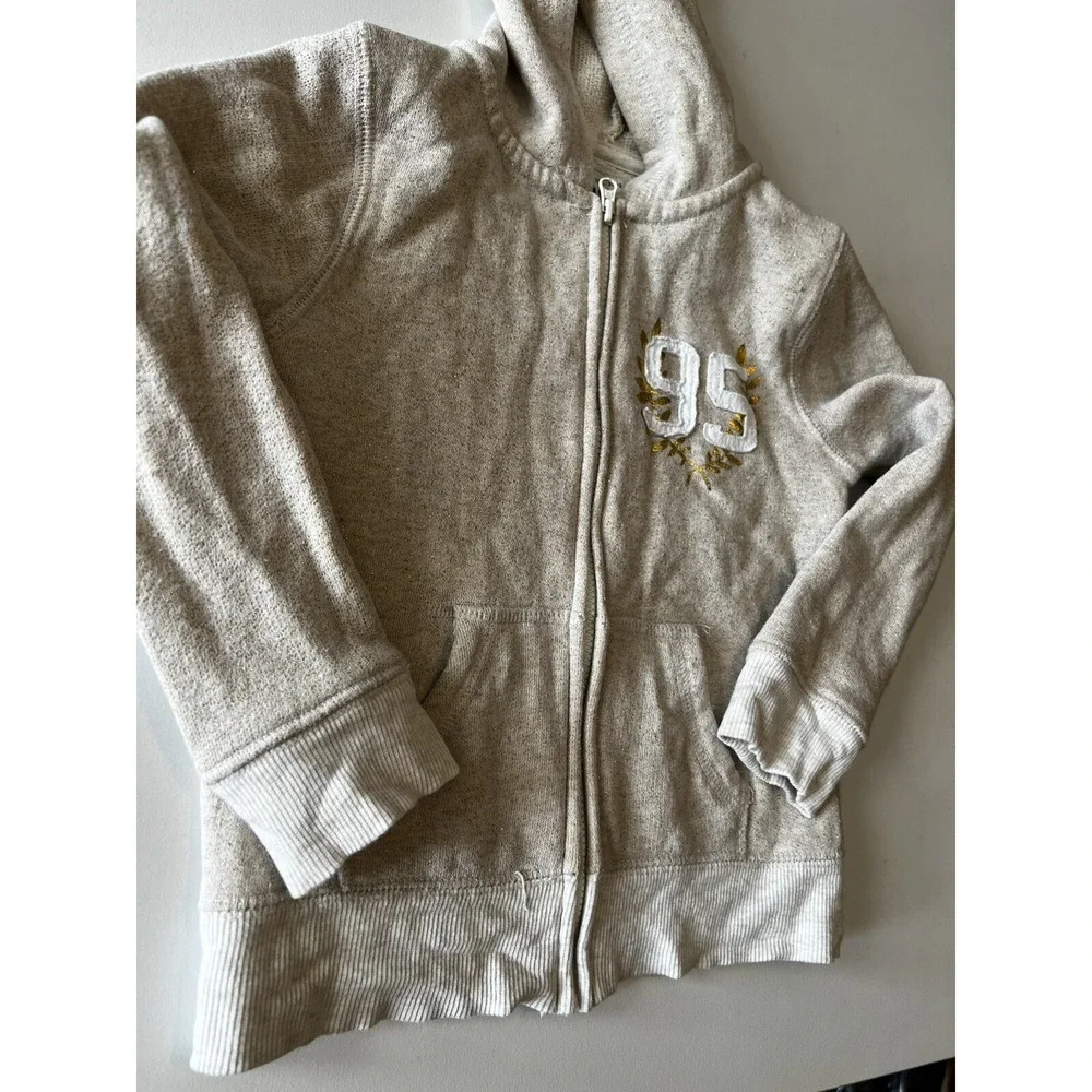 OSHKOSH B'GOSH Girls Kids Size 4 Top Sweater Cardigan Long Sleeve Full Zip Hood